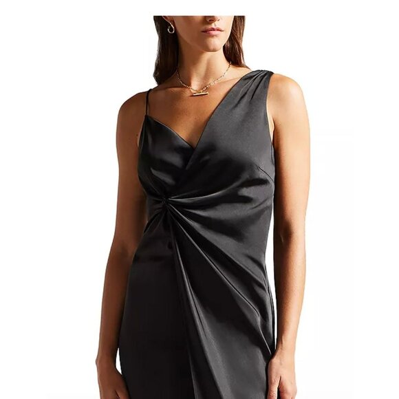 Ted Baker Odellia Asymmetric Waist Slip Dress NWT - Size 1 (2) - Picture 6 of 7